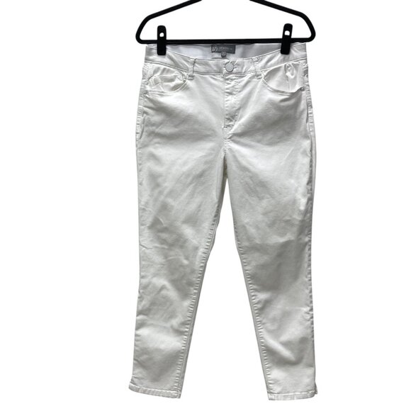 Wit & Wisdom White High Rise Ankle Skinny Jeans, Size 12, Stretchy 5-Pocket - Picture 1 of 6